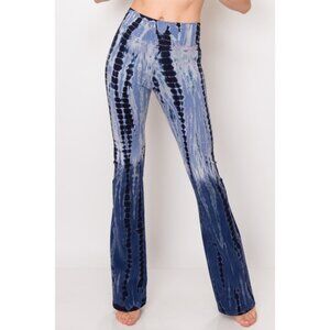 LIVANA // High Waist Bamboo Tie Dye Bootcut Yoga Pants NWT